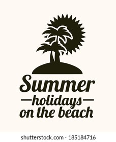 Summer design over gray background, vector illustration