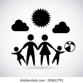 Summer design over gray background, vector illustration
