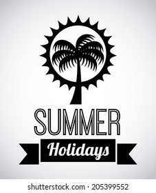Summer design over gray background, vector illustration