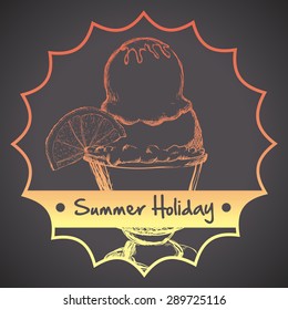 Summer design over gray background, vector illustration.