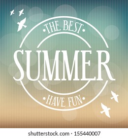 summer design over pattern background vector illustration  