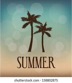 summer design over red and blue background vector illustration  