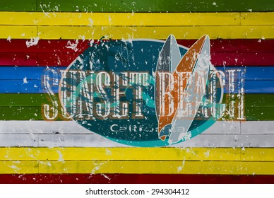 Summer design over rustic wood background, vector illustration