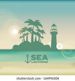 summer design over sky  background vector illustration    