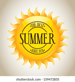 summer design over vintage background vector illustration 
