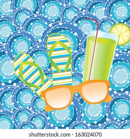 summer design over water background vector illustration  