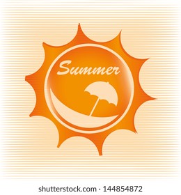 summer design over white background vector illustration