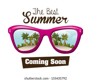 summer design over white background vector illustration   