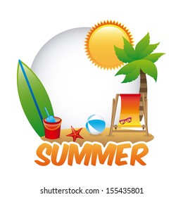 summer design over white background vector illustration   