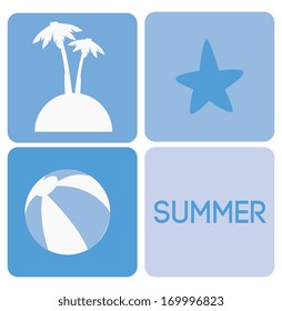 summer design over  white background vector illustration    