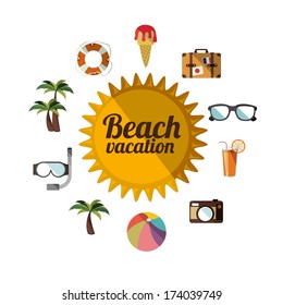 summer design over white background vector illustration    