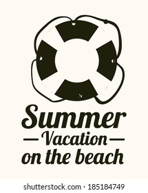 Summer design over white background, vector illustration