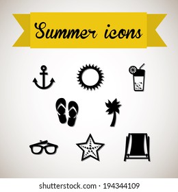 Summer design over white background, vector illustration