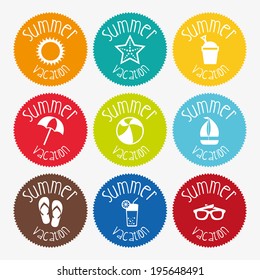 Summer design over white background, vector illustration