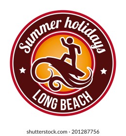 Summer design over white background, vector illustration
