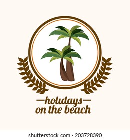 Summer design over white background, vector illustration