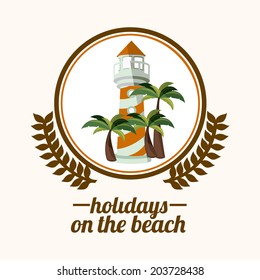 Summer design over white background, vector illustration