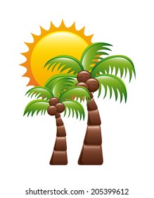Summer design over white background, vector illustration