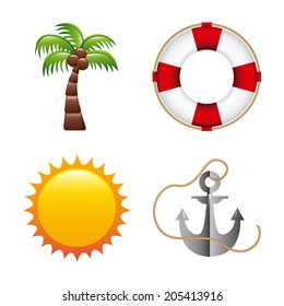 Summer design over white background, vector illustration