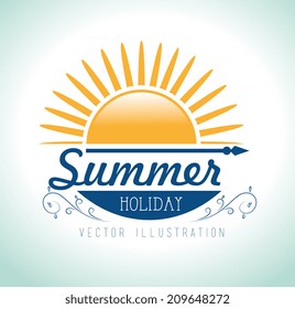 Summer design over white background, vector illustration
