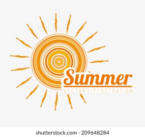 Summer design over white background, vector illustration