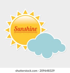 Summer design over white background, vector illustration