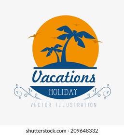 Summer design over white background, vector illustration