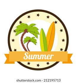 Summer design over white background, vector illustration