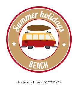 Summer design over white background, vector illustration