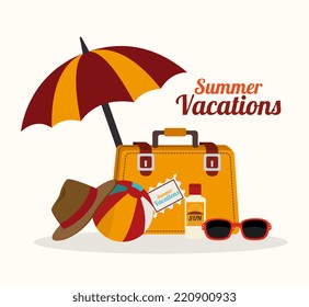 Summer design over white background, vector illustration