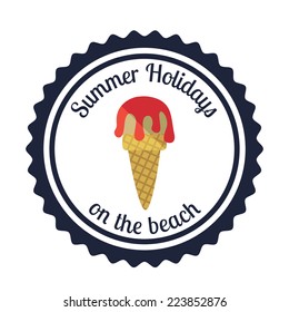 Summer design over white background, vector illustration
