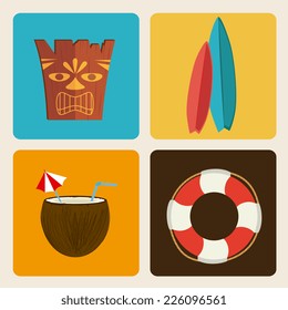 Summer design over white background, vector illustration
