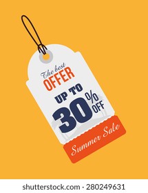 Summer design over white background, vector illustration