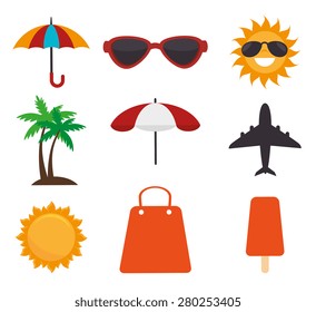 Summer design over white background, vector illustration