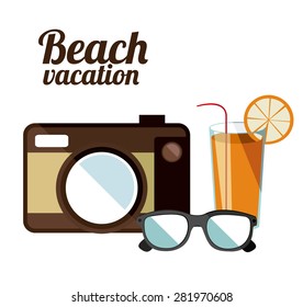Summer design over white background, vector illustration