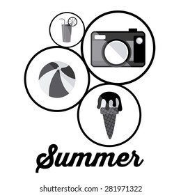 Summer design over white background, vector illustration