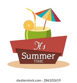 Summer design over white background, vector illustration.