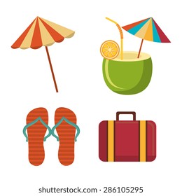 Summer design over white background, vector illustration.
