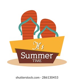 Summer design over white background, vector illustration.