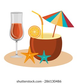 Summer design over white background, vector illustration.