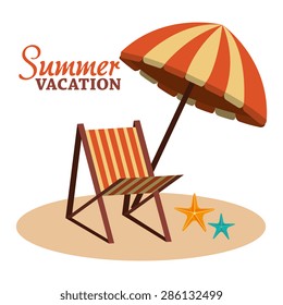 Summer design over white background, vector illustration.
