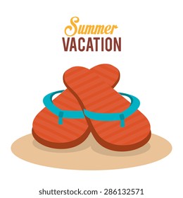 Summer design over white background, vector illustration.