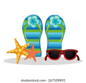 Summer design over white design, vector illustration.