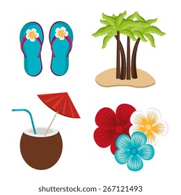 Summer design over white design, vector illustration.