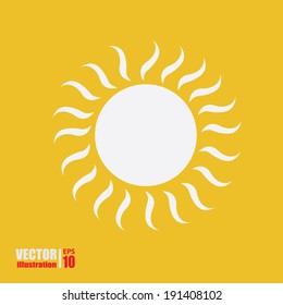 Summer design over yellow background, vector illustration