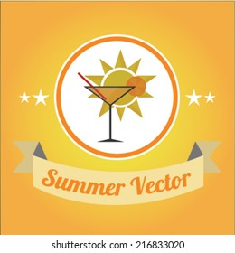 summer design over yellow background