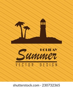 Summer design over yellow background,vector illustration
