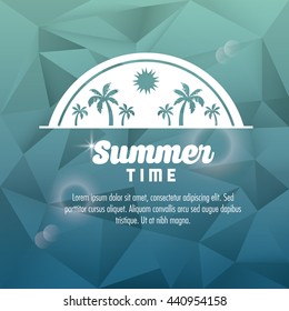Summer design. palm tree icon. polygon design
