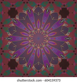 Summer design. Seamless floral pattern can be used for wallpaper, website background, wrapping paper. Leaf natural pattern in colors. Vector flower concept.
