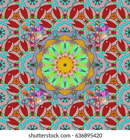 Summer design. Seamless floral pattern can be used for wallpaper, website background, wrapping paper. Leaf natural pattern in purple and pink colors. Vector flower concept.